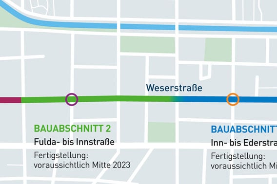 Bauabschnitt 2 Weserstraße