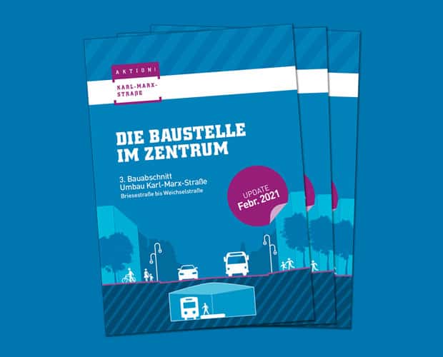 Broschüre "Die Baustelle rückt ins Zentrum"