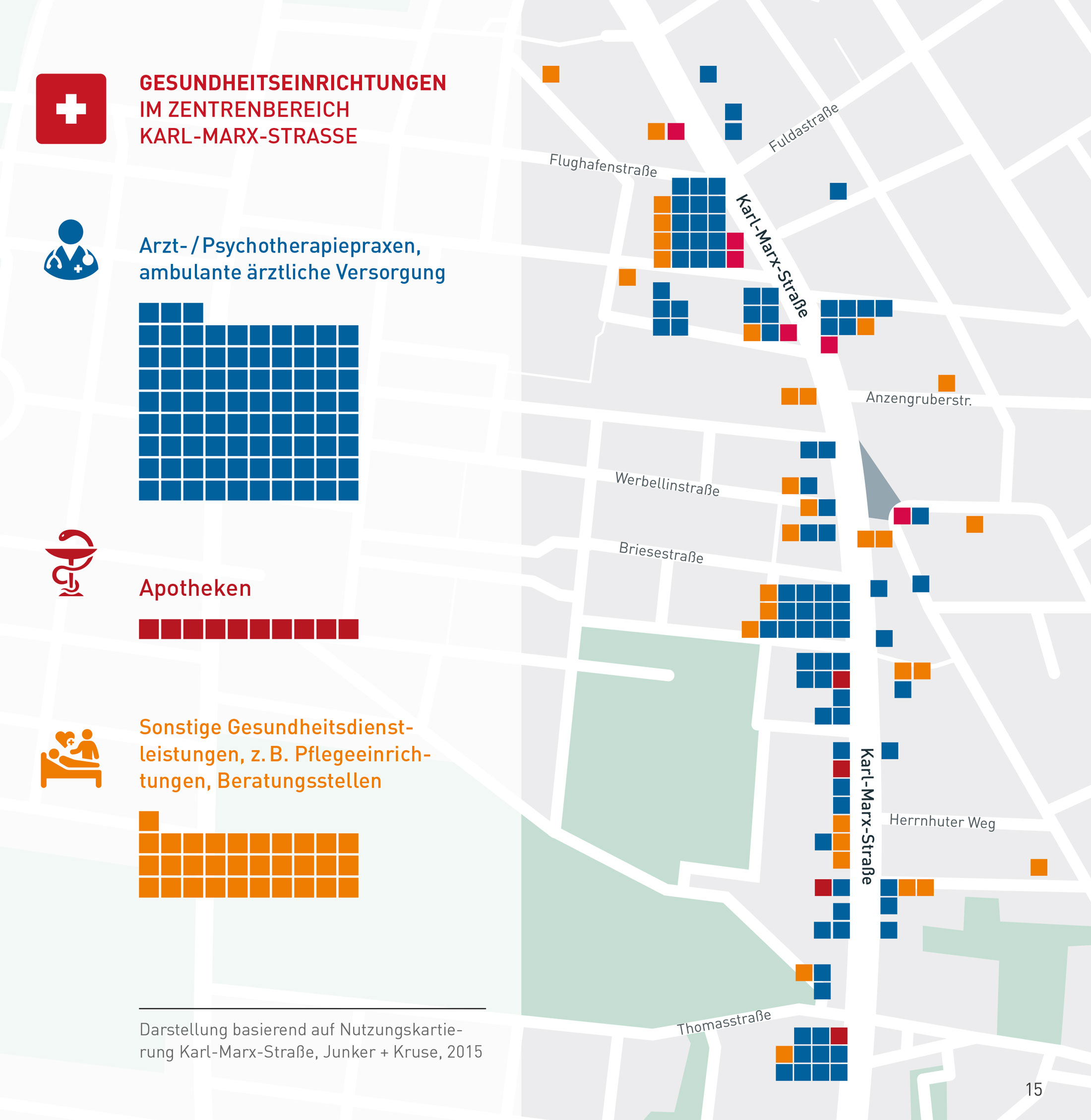 Gesundheitseinrichtungen an der Karl-Marx-Straße