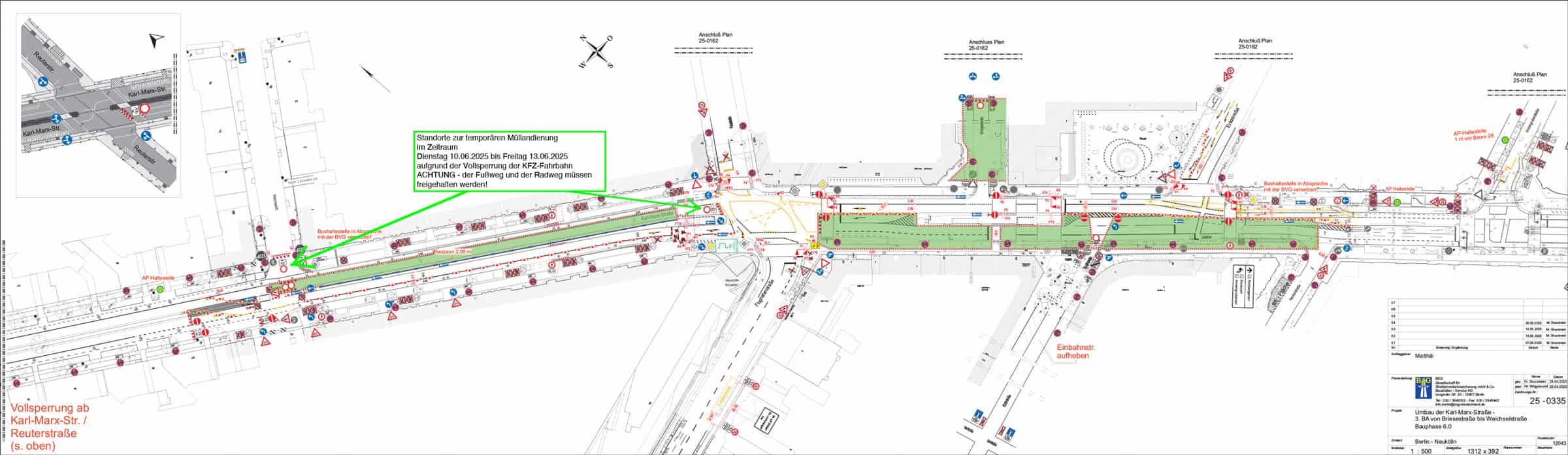 Umbauplan der Karl-Marx-Straße