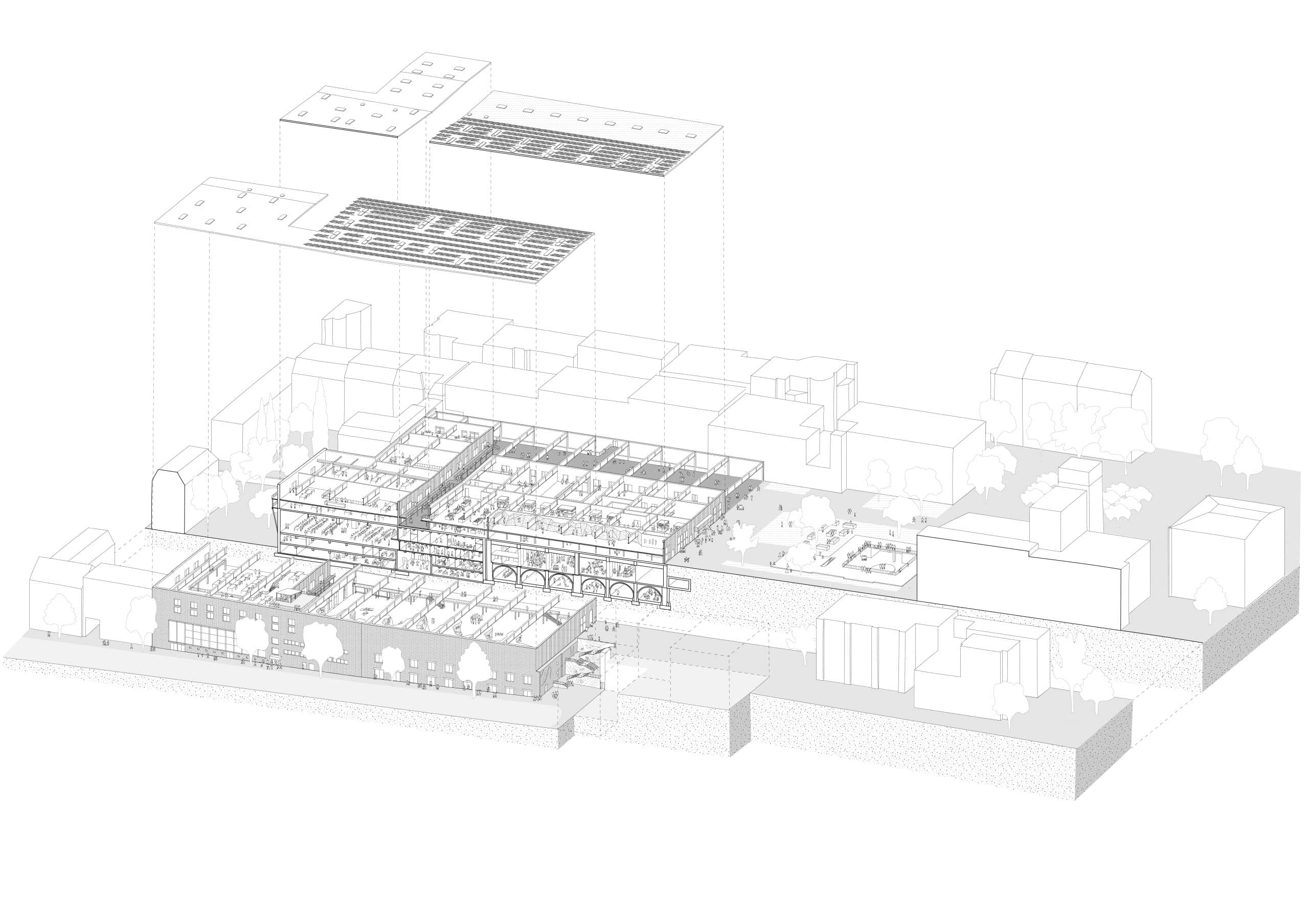 Schematische Darstellung der zukünftigen Raumaufteilung im VOLLGUT